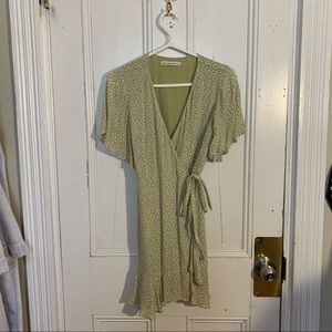 ABERCROMBIE GREEN WRAP DRESS